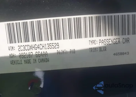 2012 Dodge Charger Sxt from USA, damaged, VIN 2C3CDXHG4CH135529